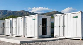 Battery energy storage containers at a mountain site